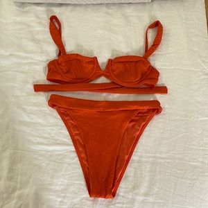 Monday Swimwear - Persimmon Jacquard